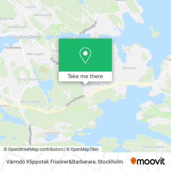 Värmdö Klippotek Frisörer&Barberare map