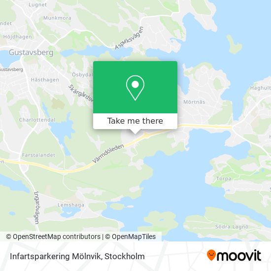 Infartsparkering Mölnvik map