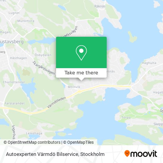 Autoexperten Värmdö Bilservice map