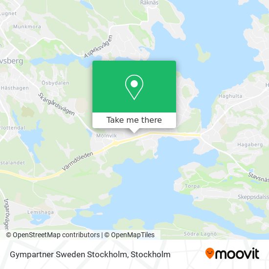 Gympartner Sweden Stockholm map