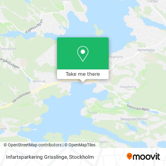 Infartsparkering Grisslinge map