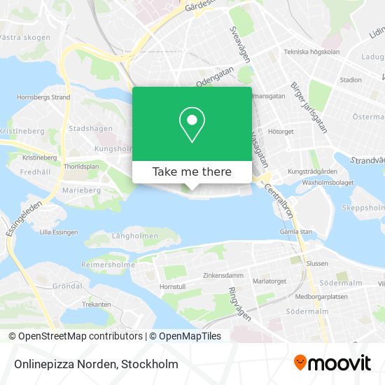 Onlinepizza Norden map