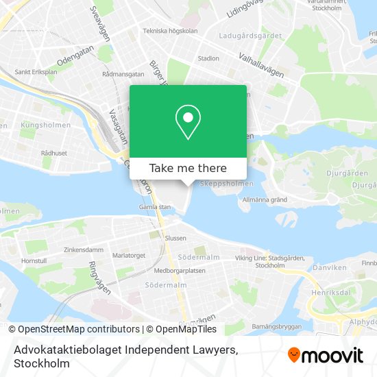 Advokataktiebolaget Independent Lawyers map