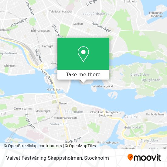 Valvet Festvåning Skeppsholmen map