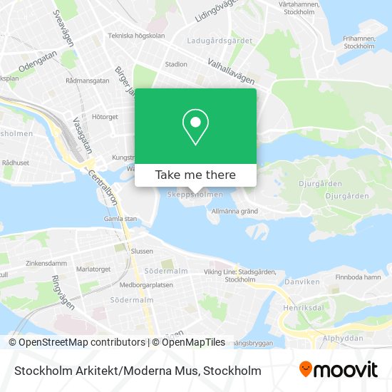 Stockholm Arkitekt/Moderna Mus map