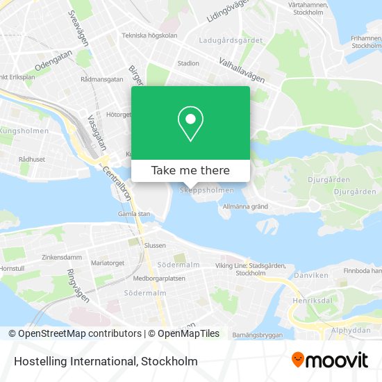 Hostelling International map