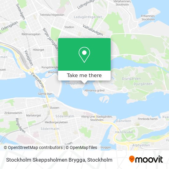 Stockholm Skeppsholmen Brygga map