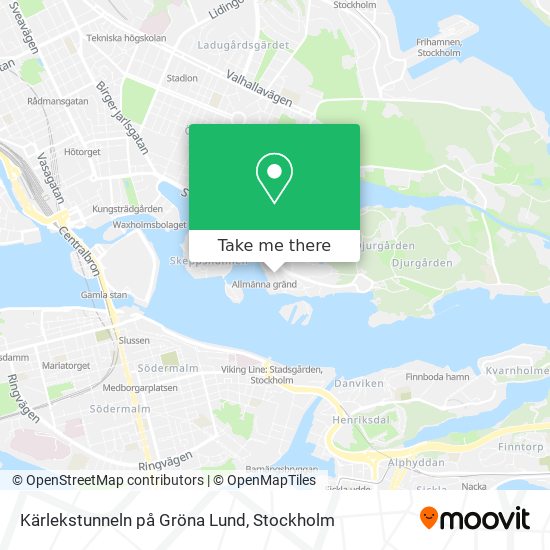Kärlekstunneln på Gröna Lund map