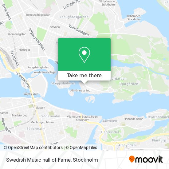 Swedish Music hall of Fame map