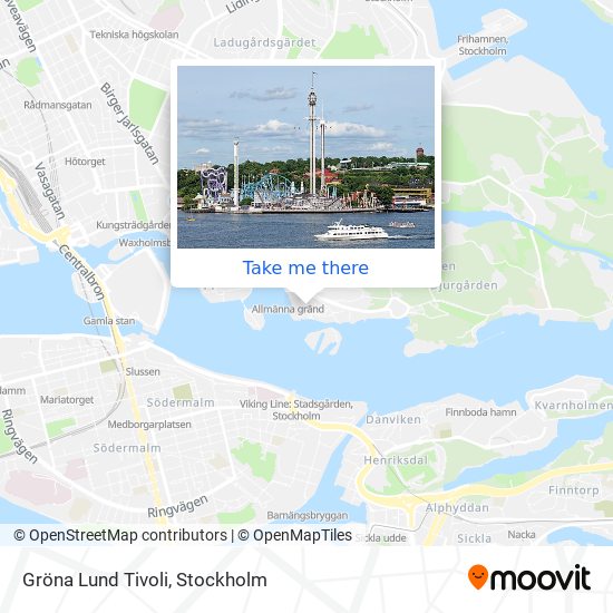 Gröna Lund Tivoli map