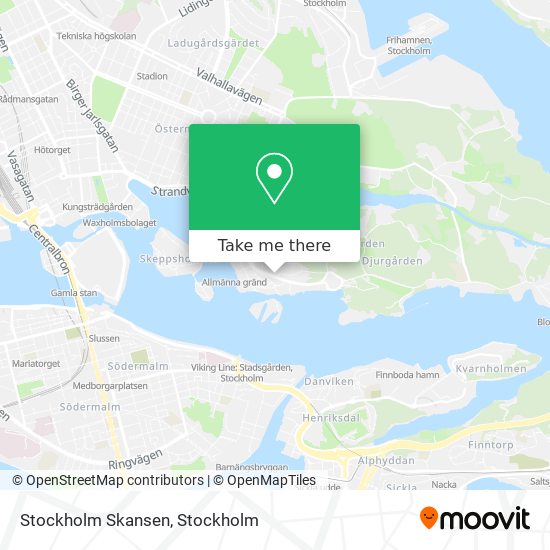 Stockholm Skansen map