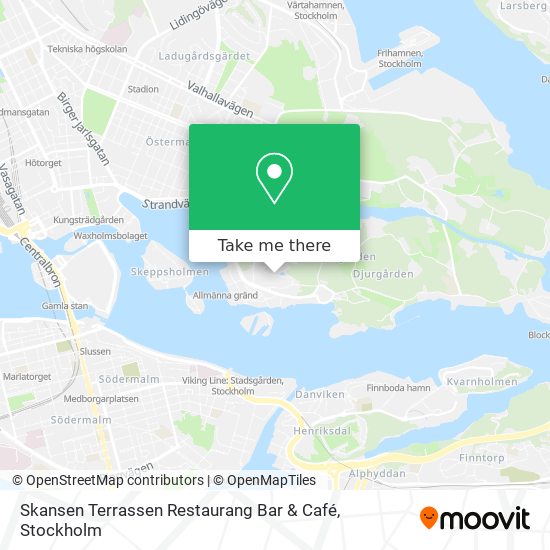 Skansen Terrassen Restaurang Bar & Café map