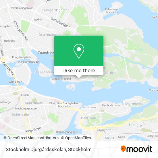 Stockholm Djurgårdsskolan map