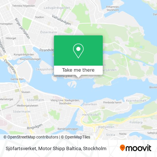 Sjöfartsverket, Motor Shipp Baltica map