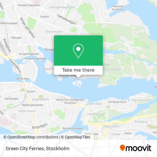 Green City Ferries map