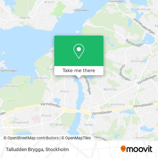 Talludden Brygga map