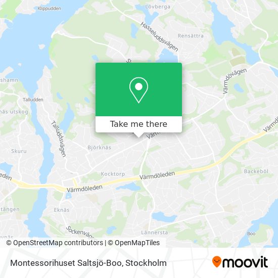 Montessorihuset Saltsjö-Boo map