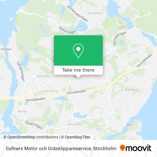 Gyllners Motor och Gräsklippareservice map