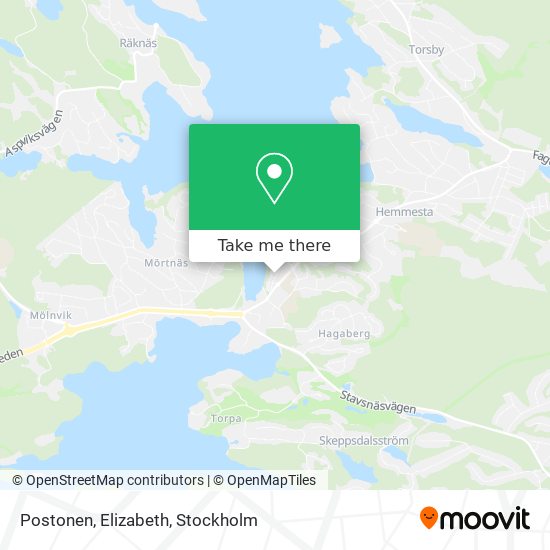 Postonen, Elizabeth map