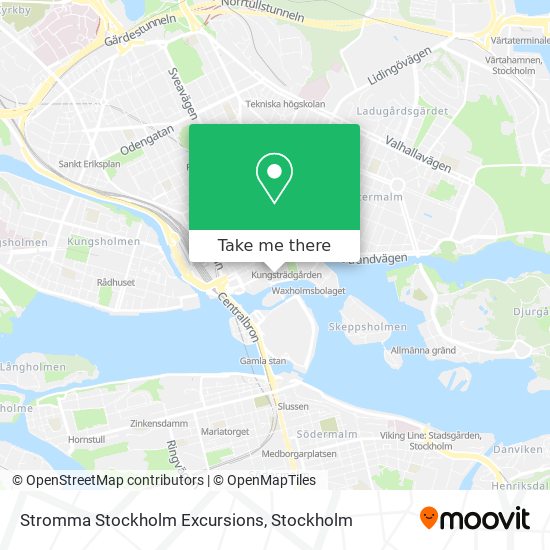 Stromma Stockholm Excursions map