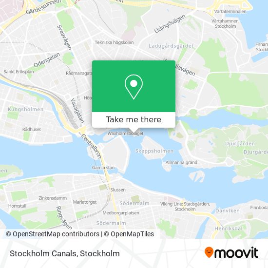 Stockholm Canals map