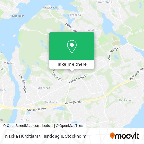 Nacka Hundtjänst Hunddagis map