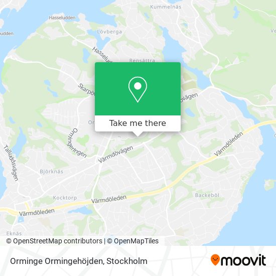 Orminge Ormingehöjden map