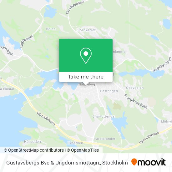 Gustavsbergs Bvc & Ungdomsmottagn. map