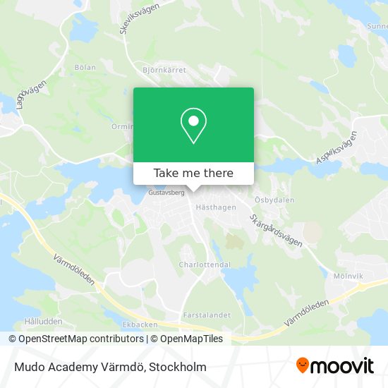 Mudo Academy Värmdö map