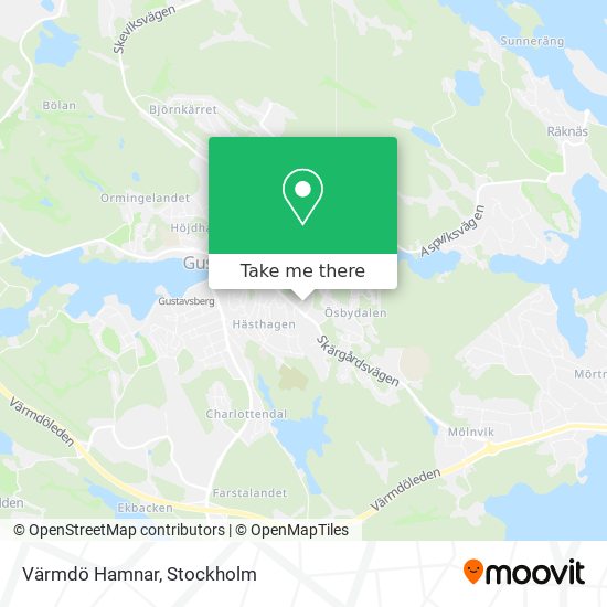 Värmdö Hamnar map