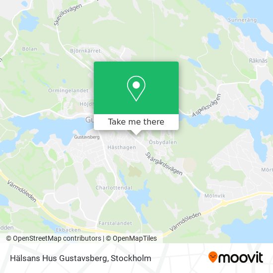 Hälsans Hus Gustavsberg map