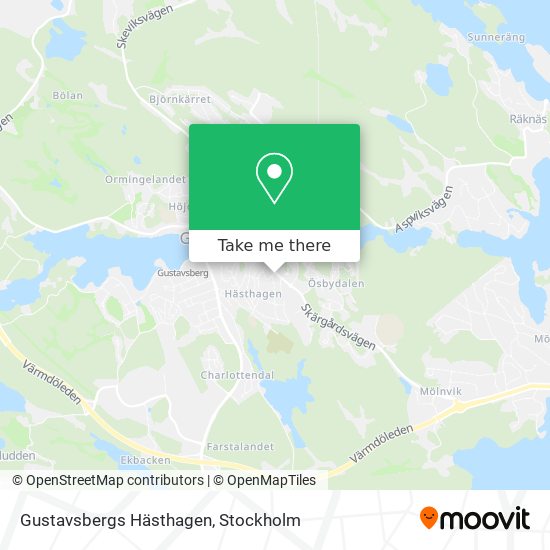 Gustavsbergs Hästhagen map