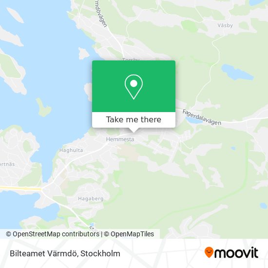 Bilteamet Värmdö map