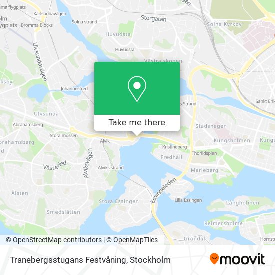 Tranebergsstugans Festvåning map