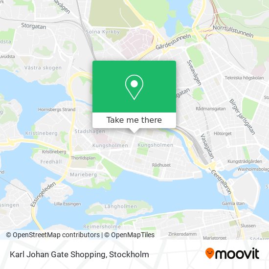 Karl Johan Gate Shopping map