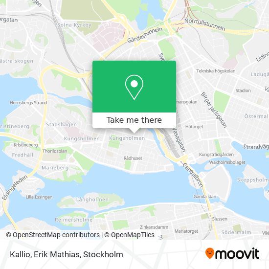 Kallio, Erik Mathias map