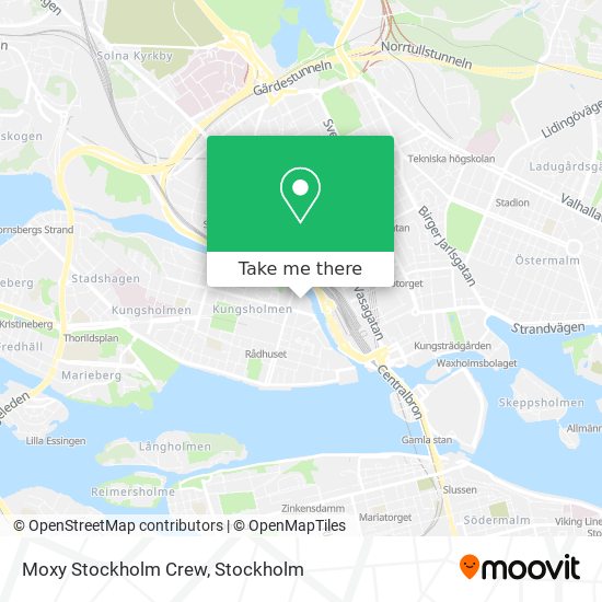 Moxy Stockholm Crew map