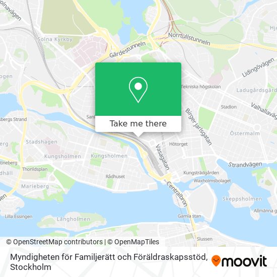 Myndigheten för Familjerätt och Föräldraskapsstöd map