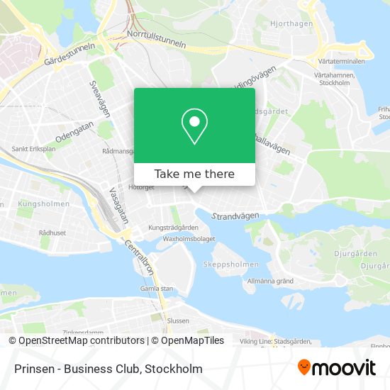 Prinsen - Business Club map