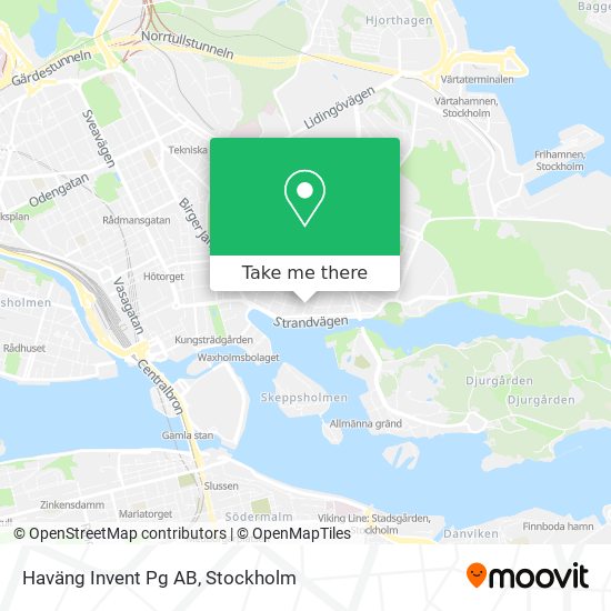 Haväng Invent Pg AB map