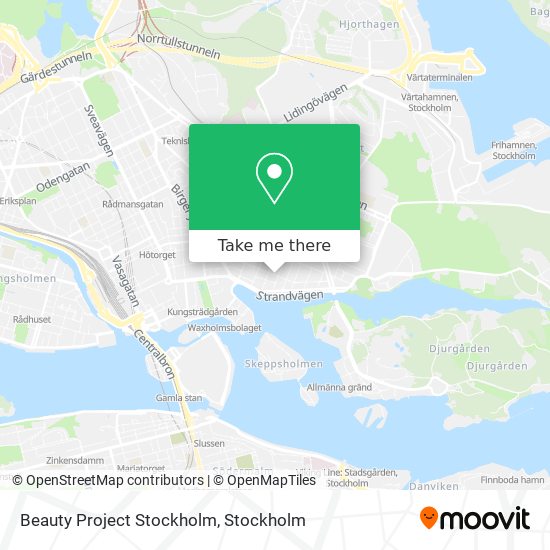 Beauty Project Stockholm map