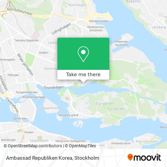 Ambassad Republiken Korea map