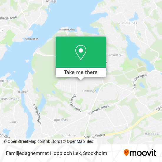 Familjedaghemmet Hopp och Lek map