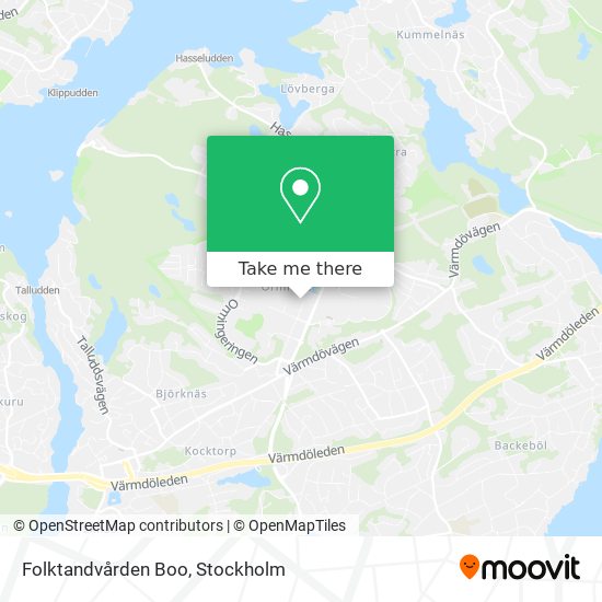 Folktandvården Boo map