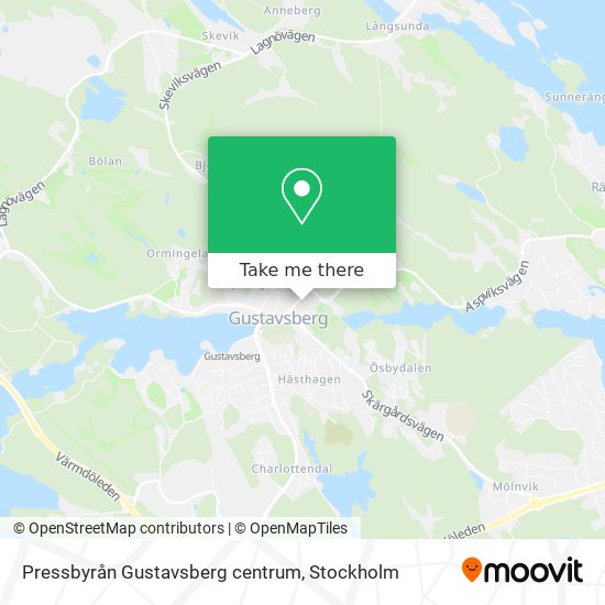 Pressbyrån Gustavsberg centrum map