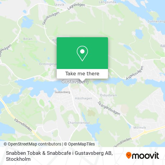 Snabben Tobak & Snabbcafe i Gustavsberg AB map