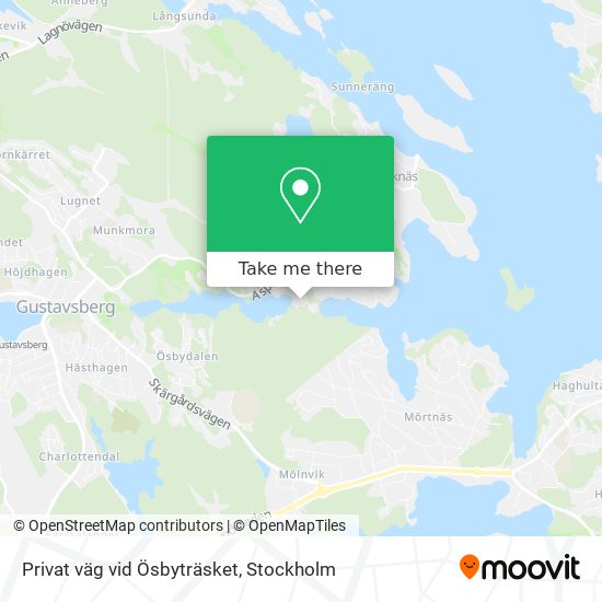 Privat väg vid Ösbyträsket map