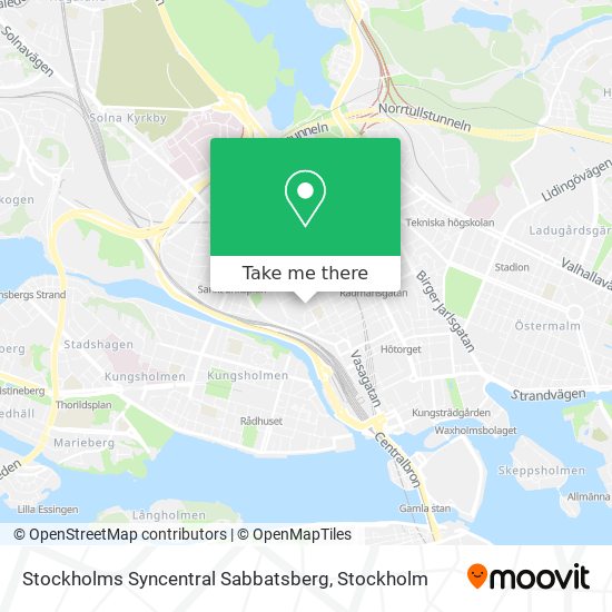 Stockholms Syncentral Sabbatsberg map