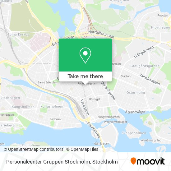 Personalcenter Gruppen Stockholm map