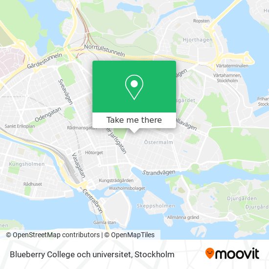 Blueberry College och universitet map